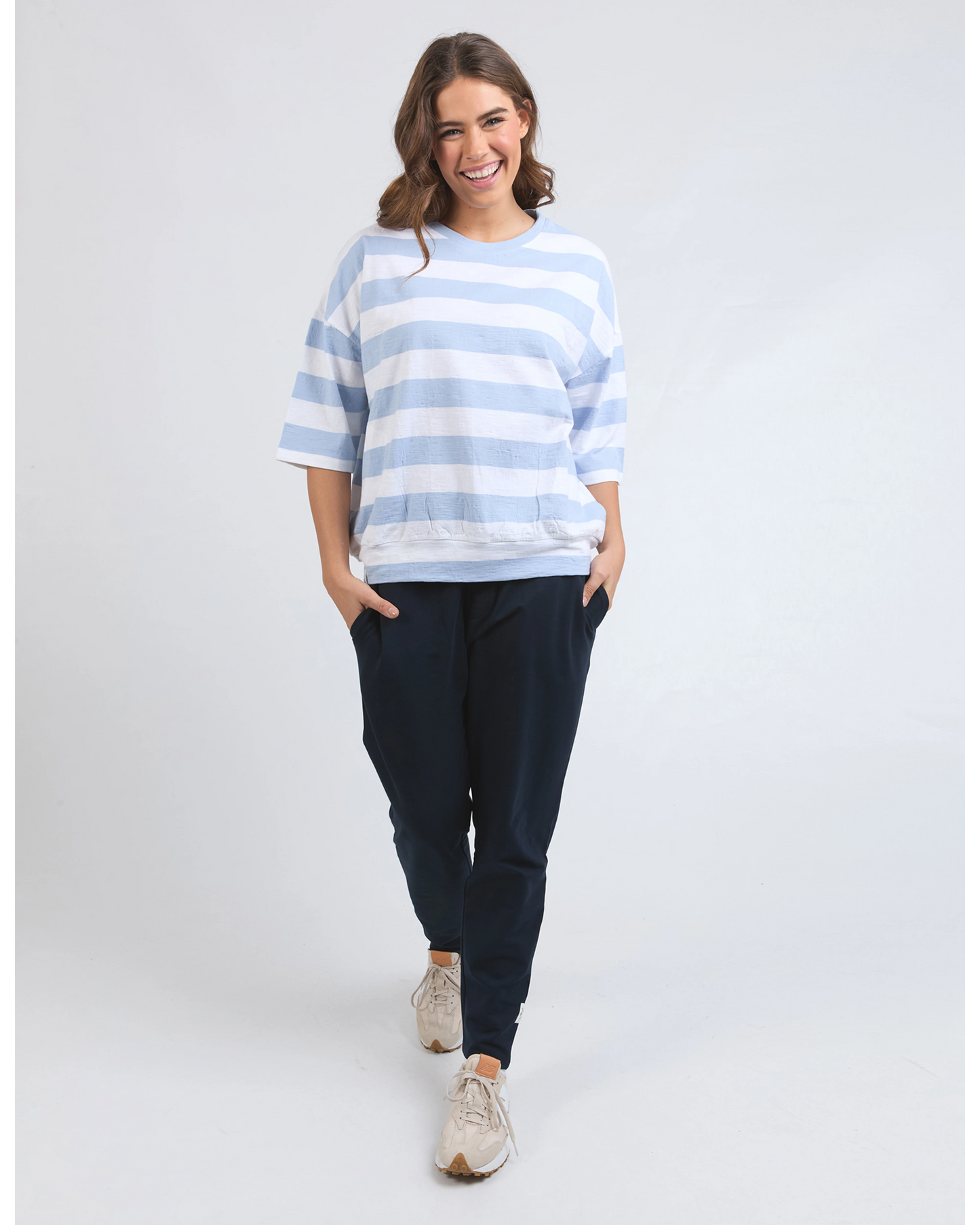 Maizie Sweat Sky Blue Stripe