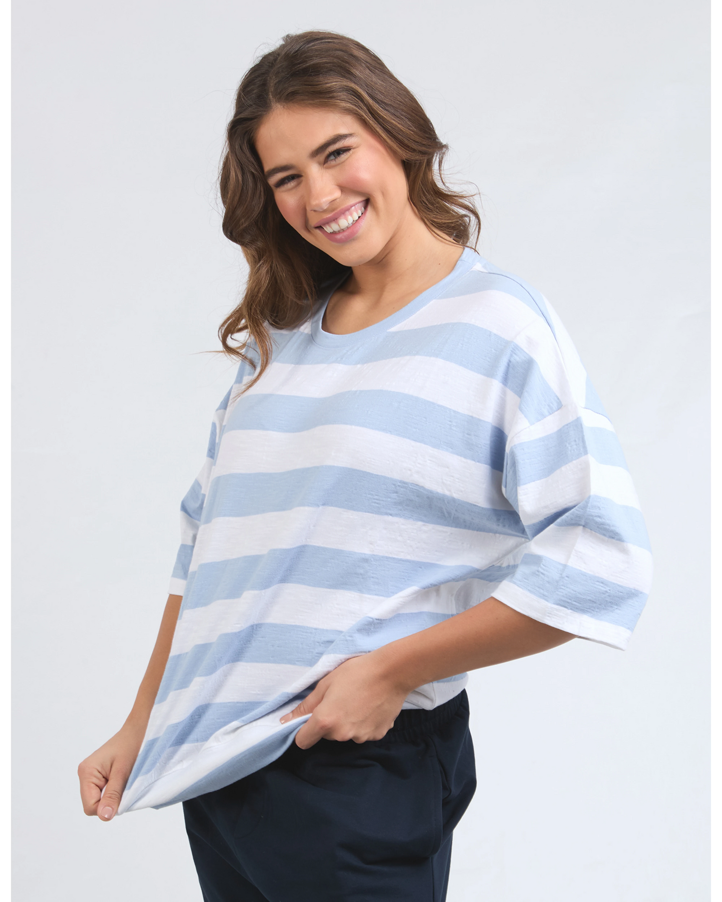 Maizie Sweat Sky Blue Stripe