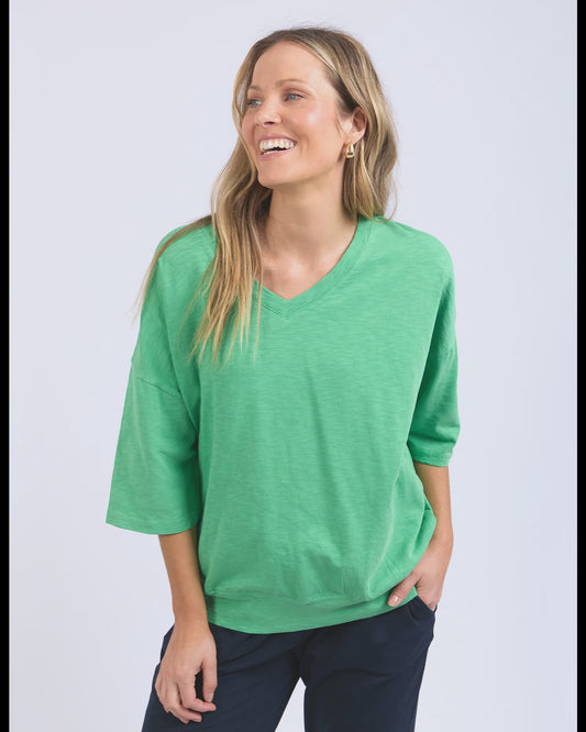 Maizie Vee Neck Greenbriar