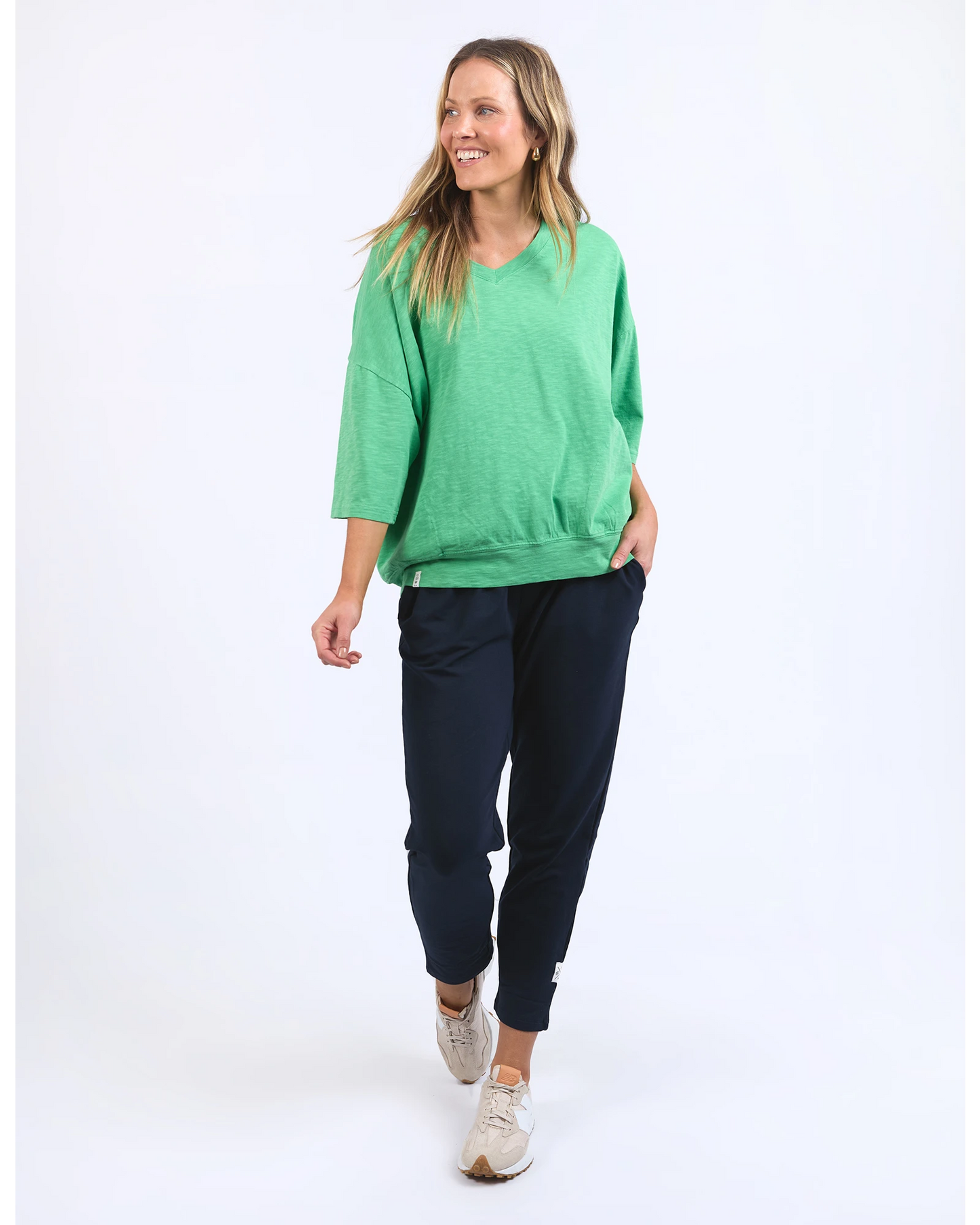 Maizie Vee Neck Greenbriar