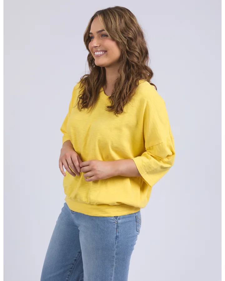 Maizie Vee Neck Sweat Lemon