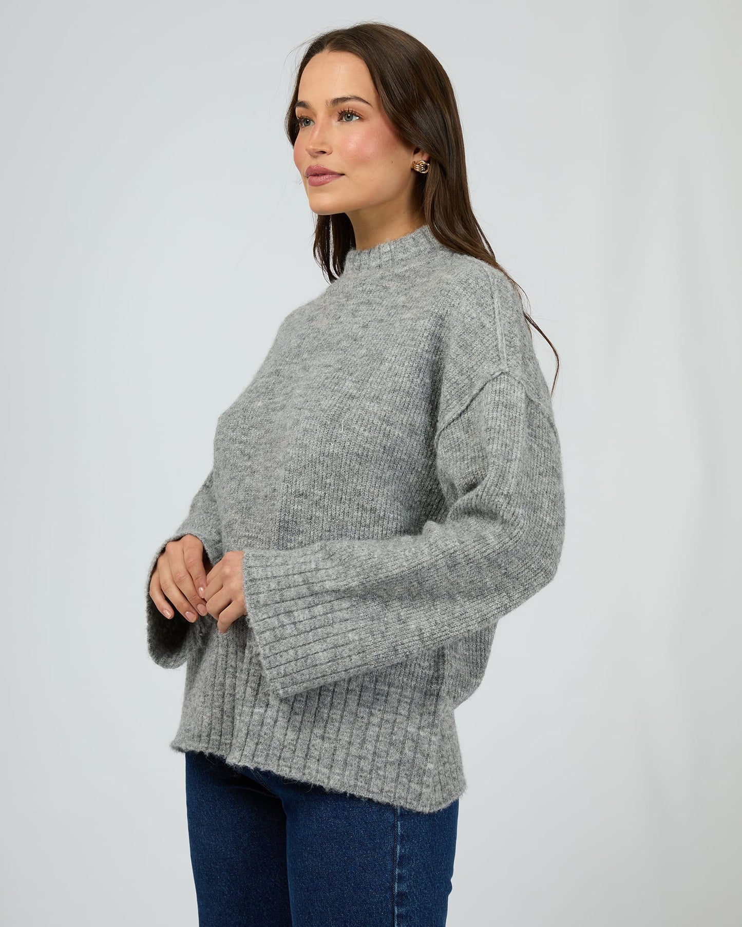 Suki Knit Grey Marle