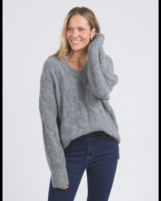 Tallulah Cable Knit Charcoal