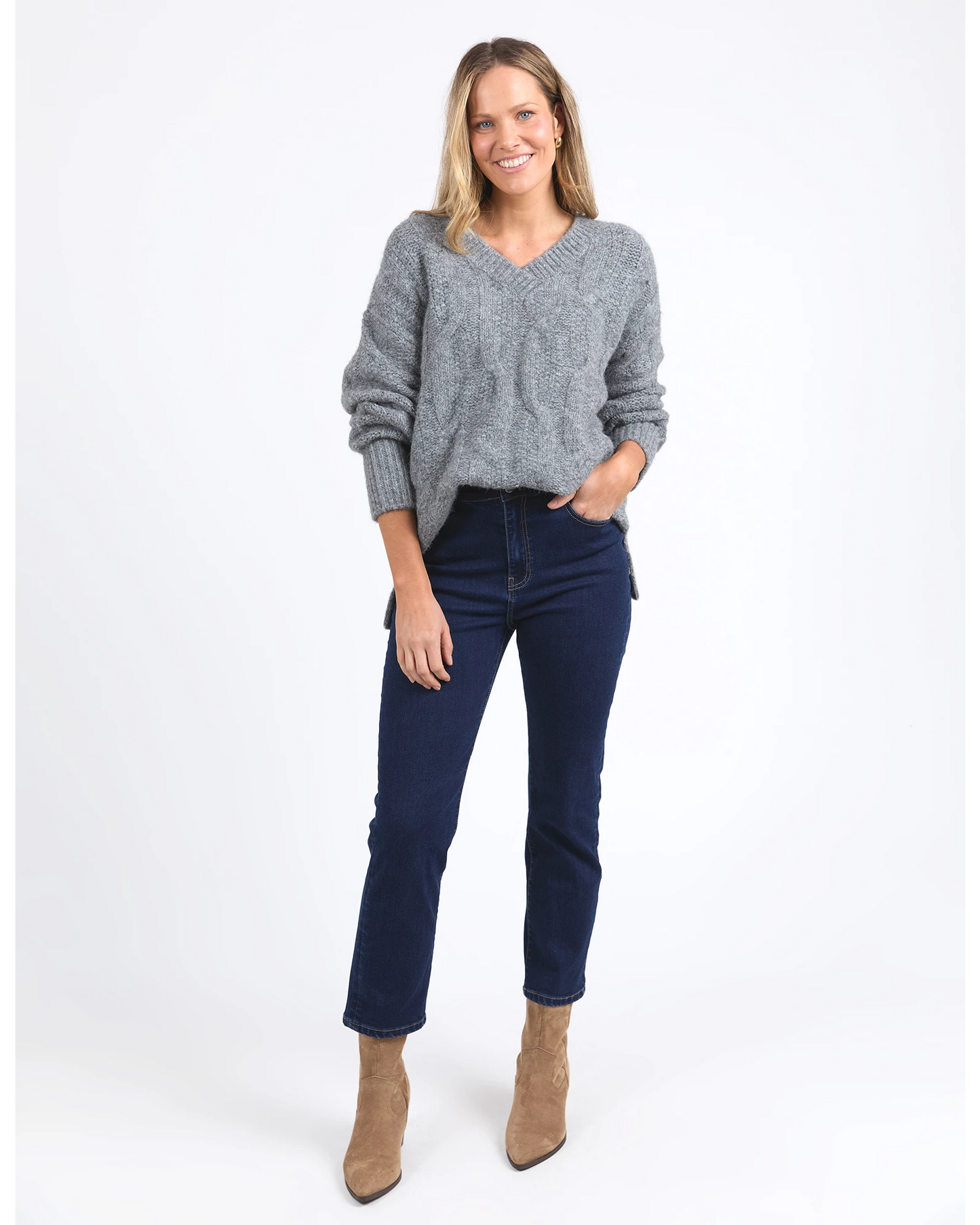 Tallulah Cable Knit Charcoal