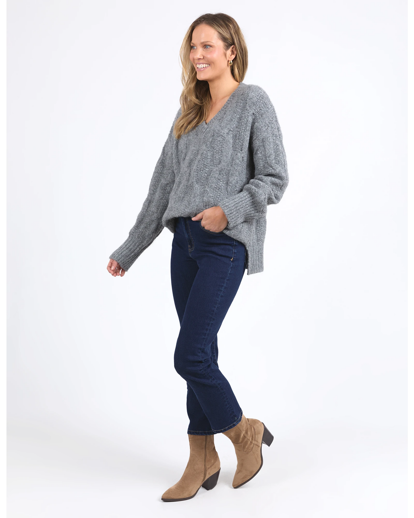 Tallulah Cable Knit Charcoal