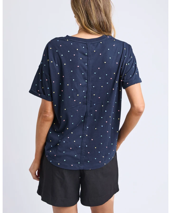 Festive Spot Tee Navy
