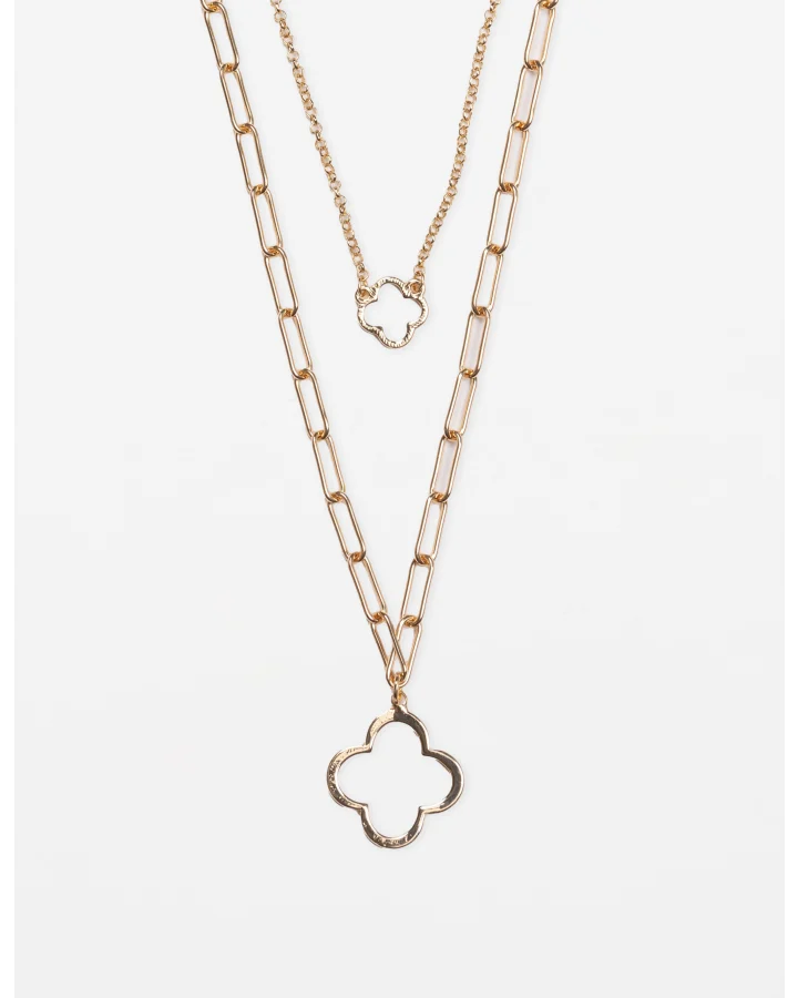 Cutout Flower Necklace