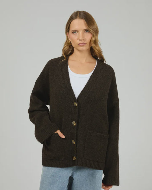Willow Knit Cardigan Chocolate