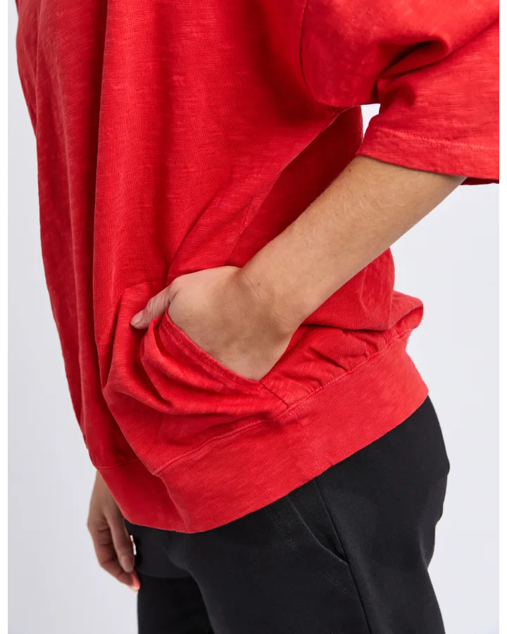 Maizie Vee Neck Cranberry