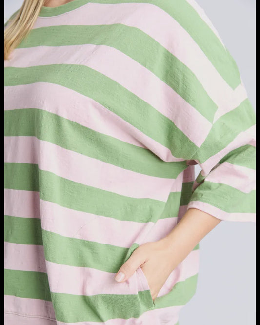 Maizie Sweat Forest Stripe