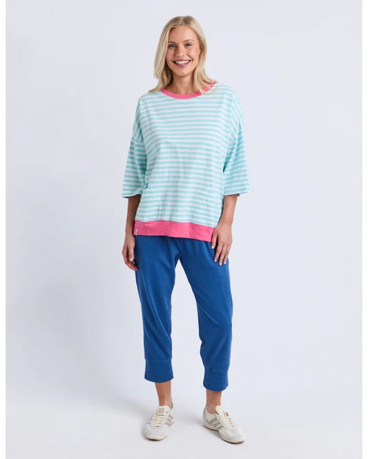 Maizie Stripe Ringer Tonic Blue
