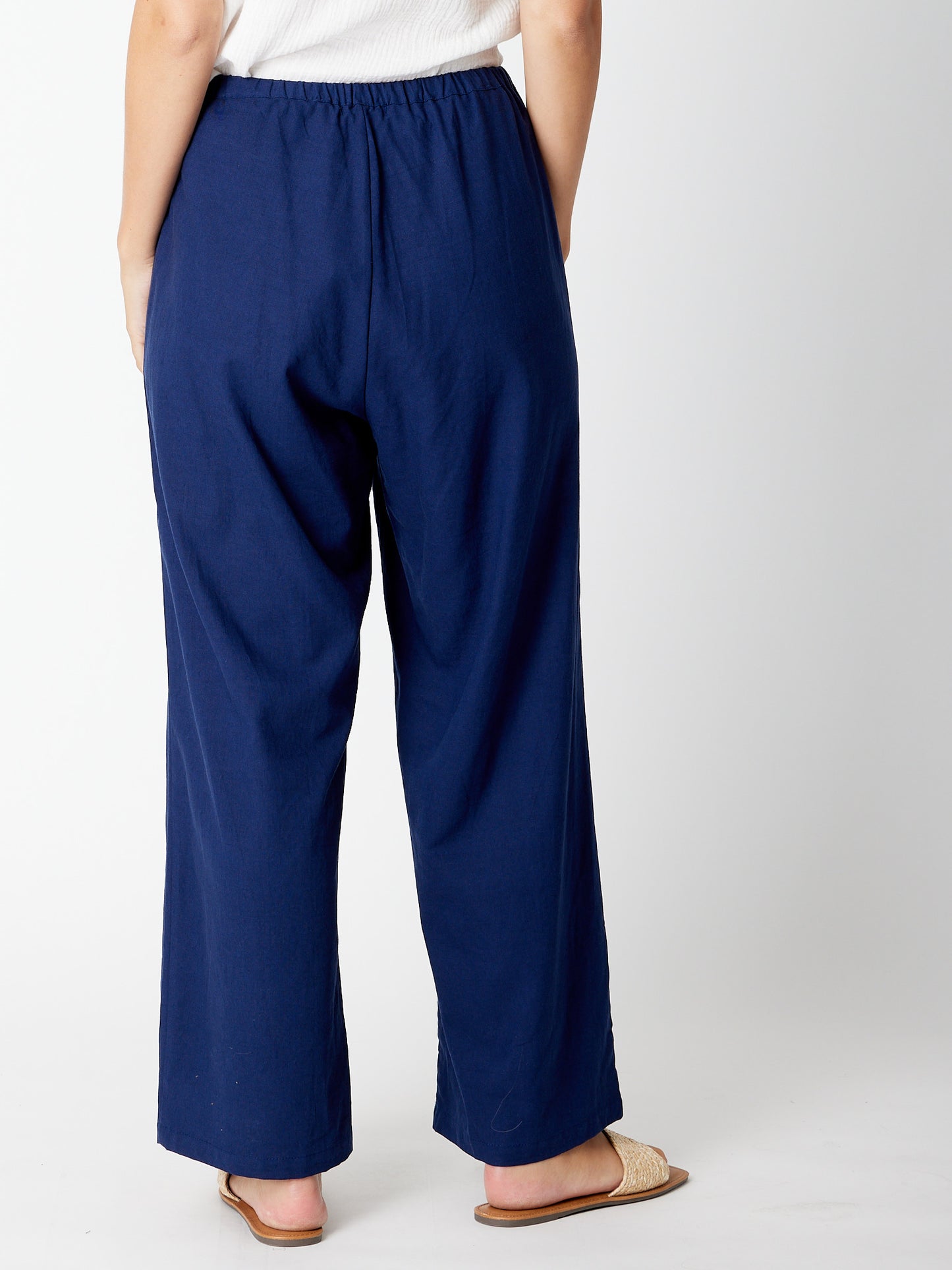 Navy Linen Pants