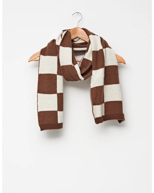 Knitted Check Scarf