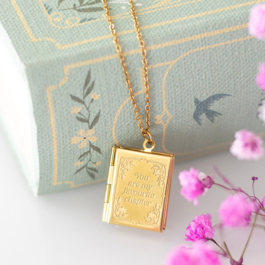 Book Locket Necklace