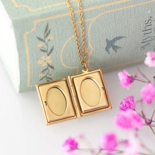 Book Locket Necklace