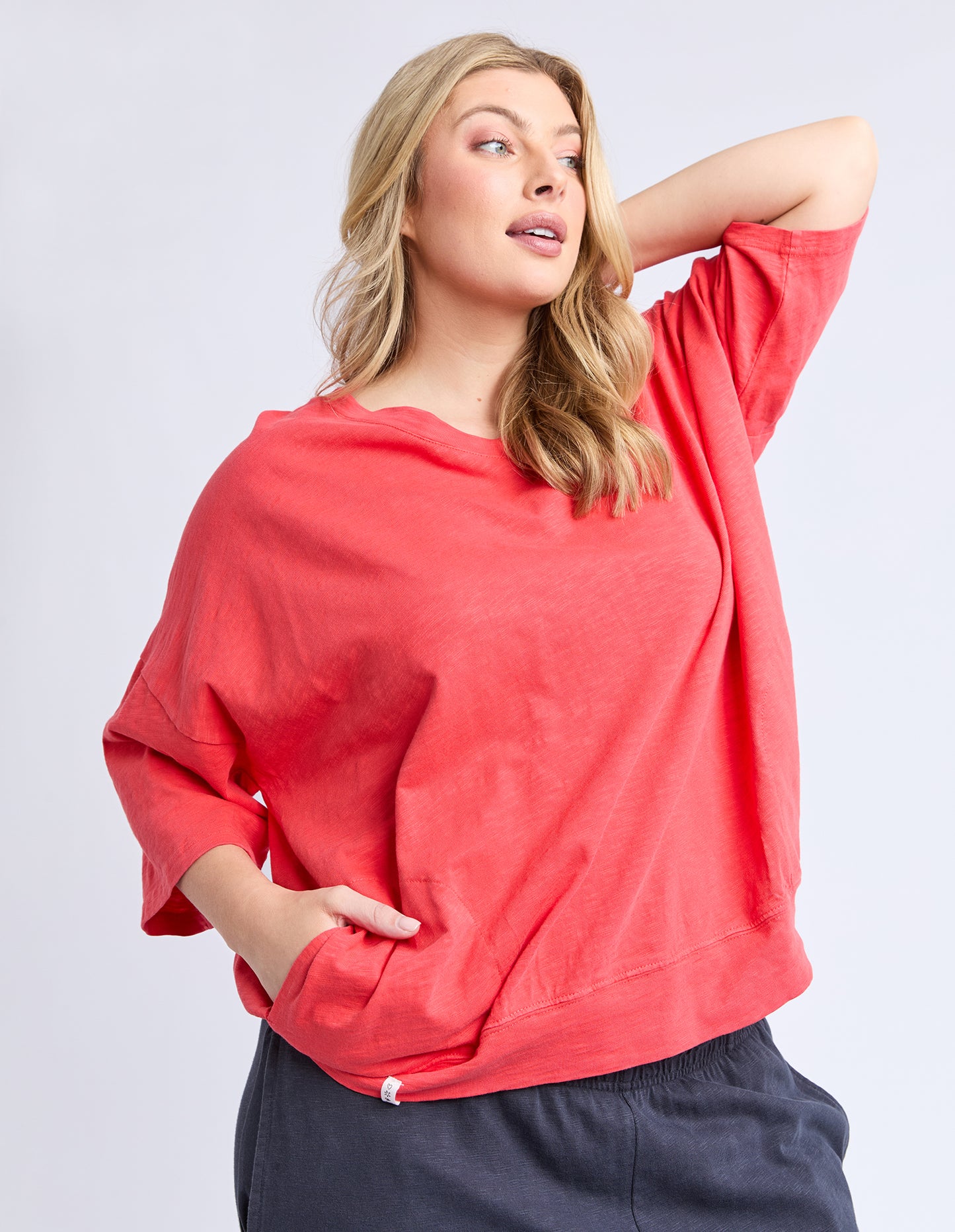Maizie Sweat Vee Neck Cayenne