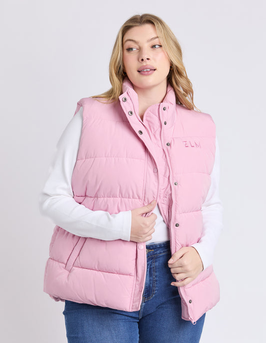 Core Puffer Vest Soft Pink