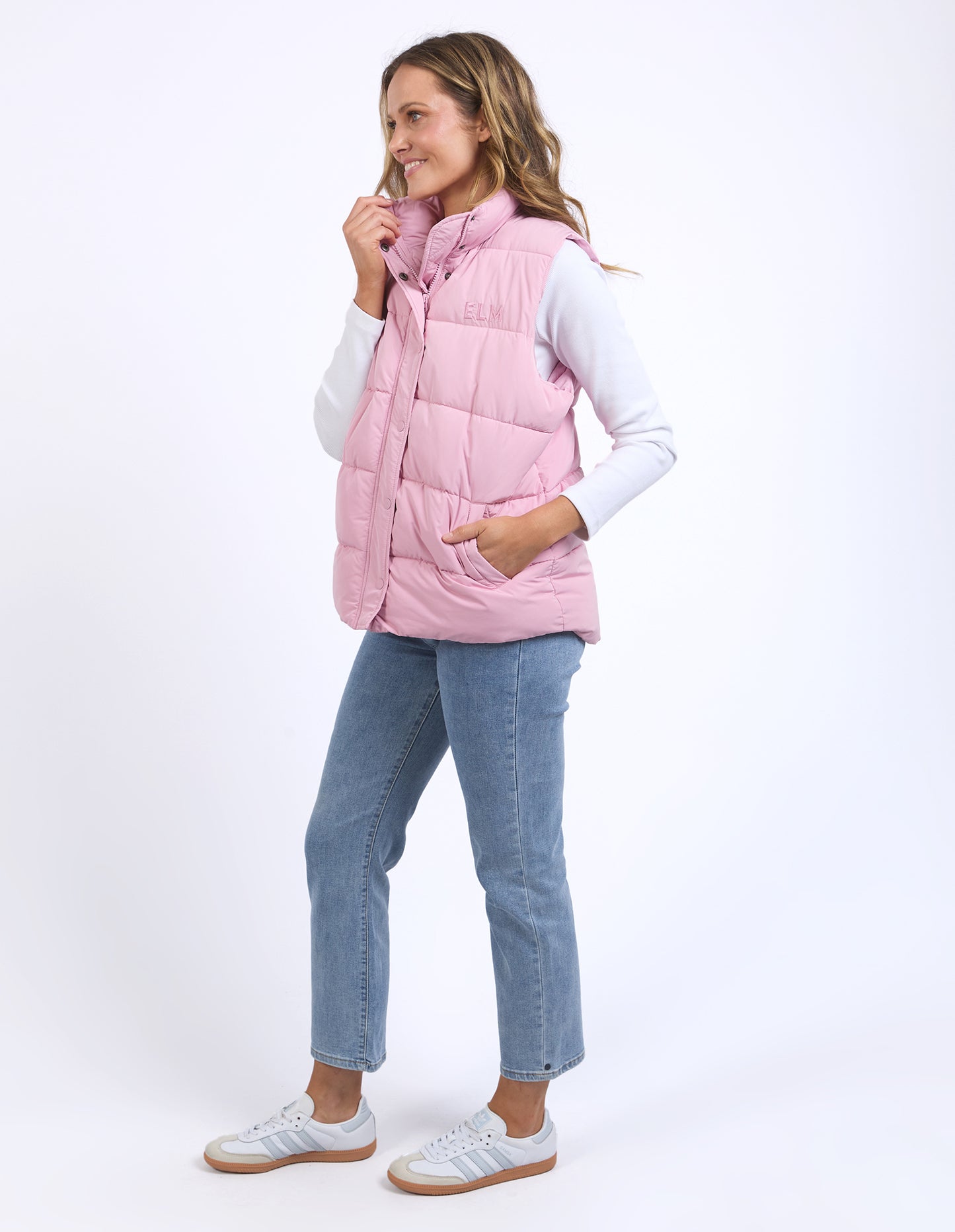 Core Puffer Vest Soft Pink