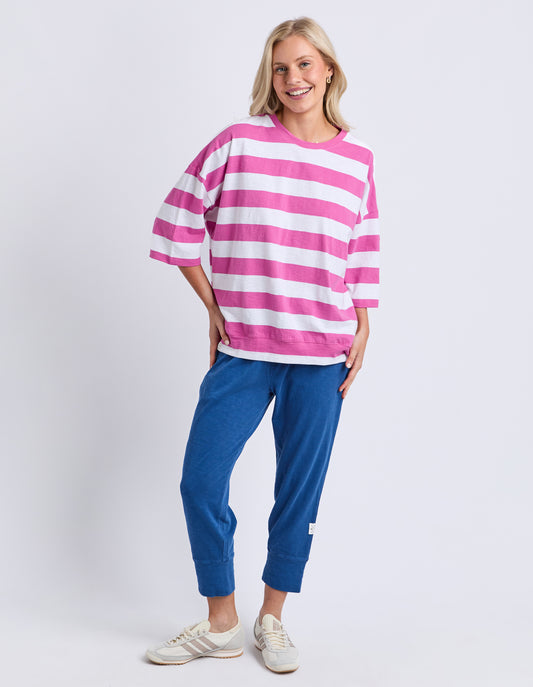 Maizie Block Stripe Magenta