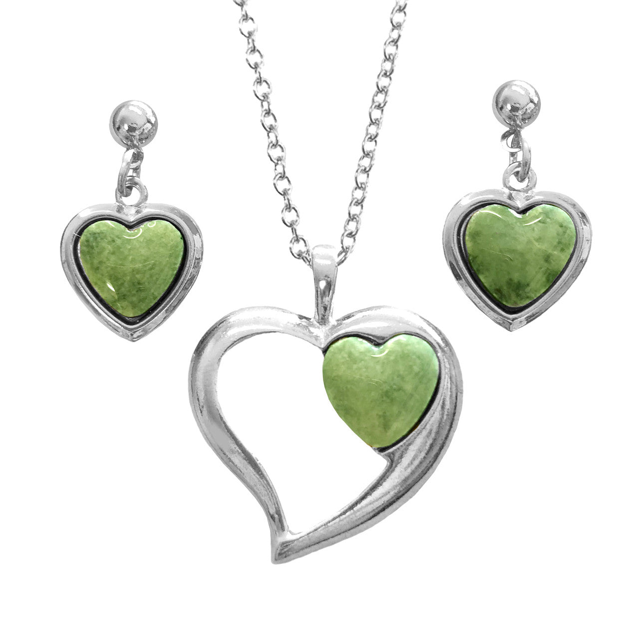Heart Greenstone Set