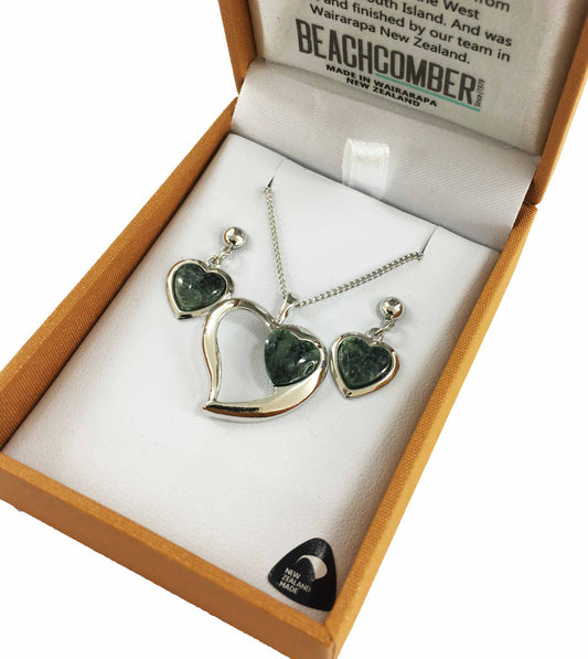 Heart Greenstone Set