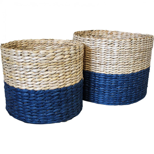 Navy Woven Basket
