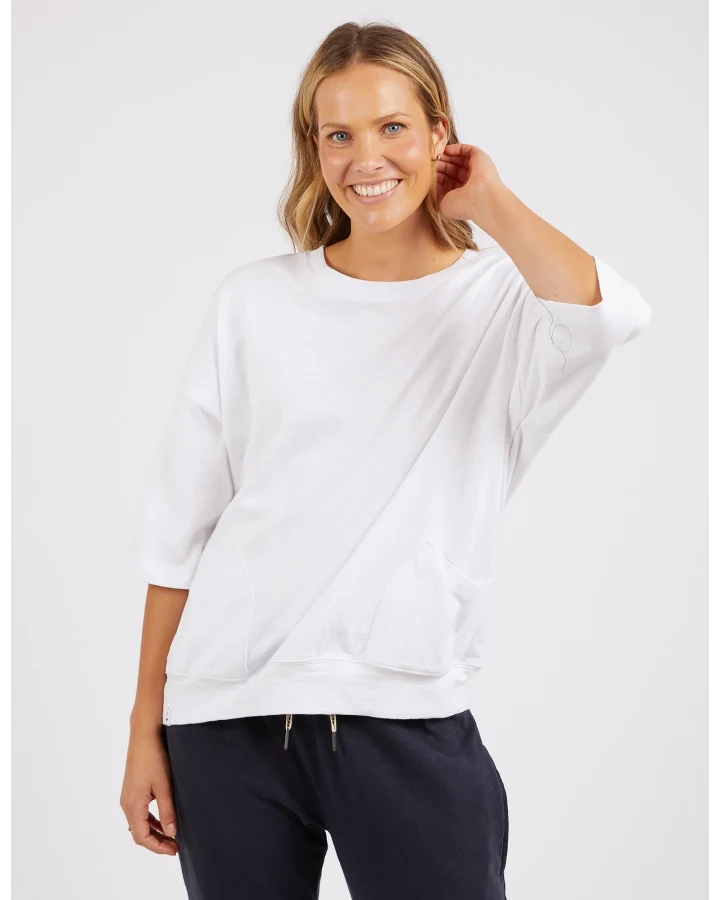 Maizie Sweat White