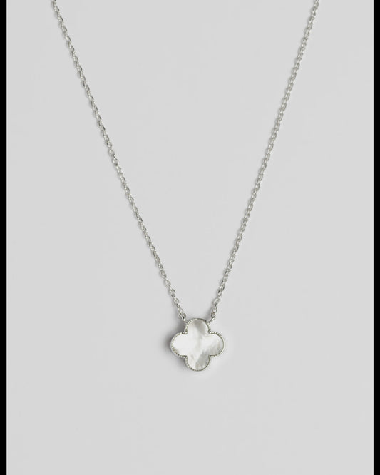 Mother of Pearl Clover Necklace