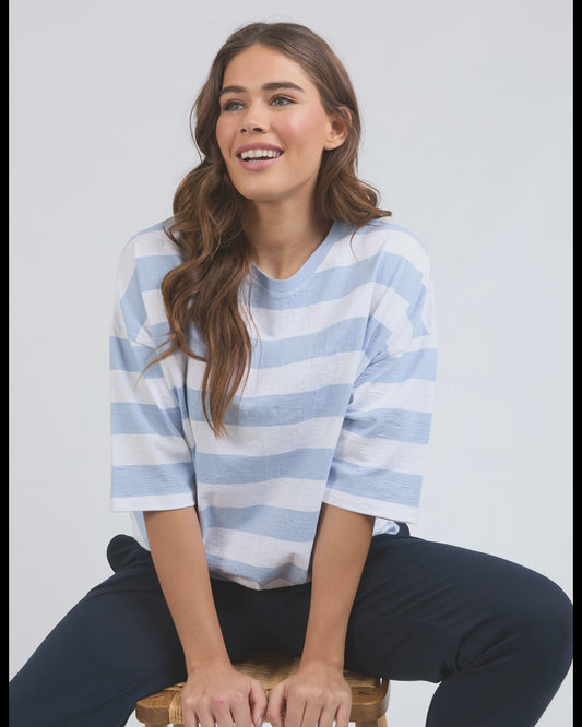 Maizie Sweat Sky Blue Stripe