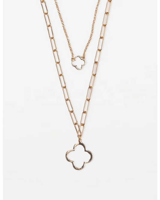 Cutout Flower Necklace
