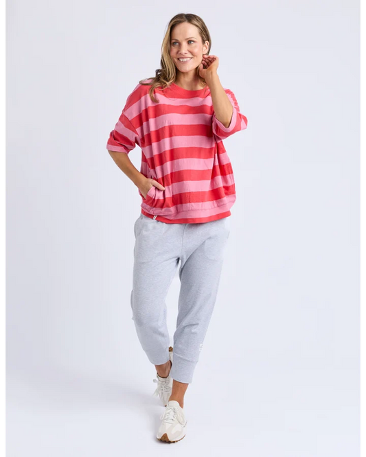 Maizie Sweat Cayenne Stripe