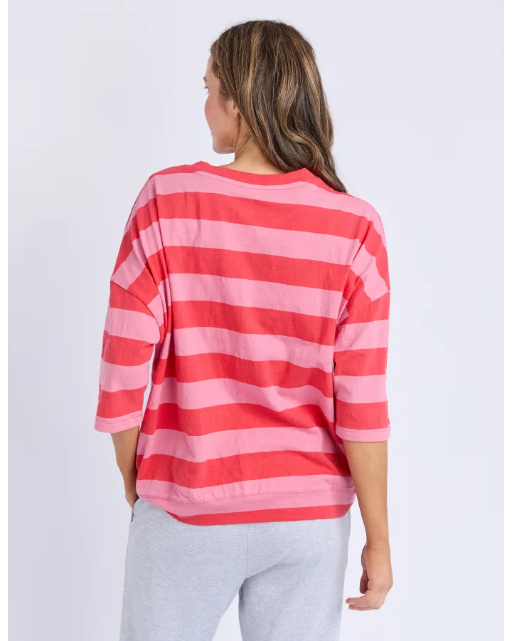 Maizie Sweat Cayenne Stripe