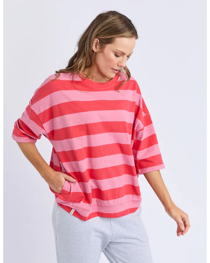 Maizie Sweat Cayenne Stripe