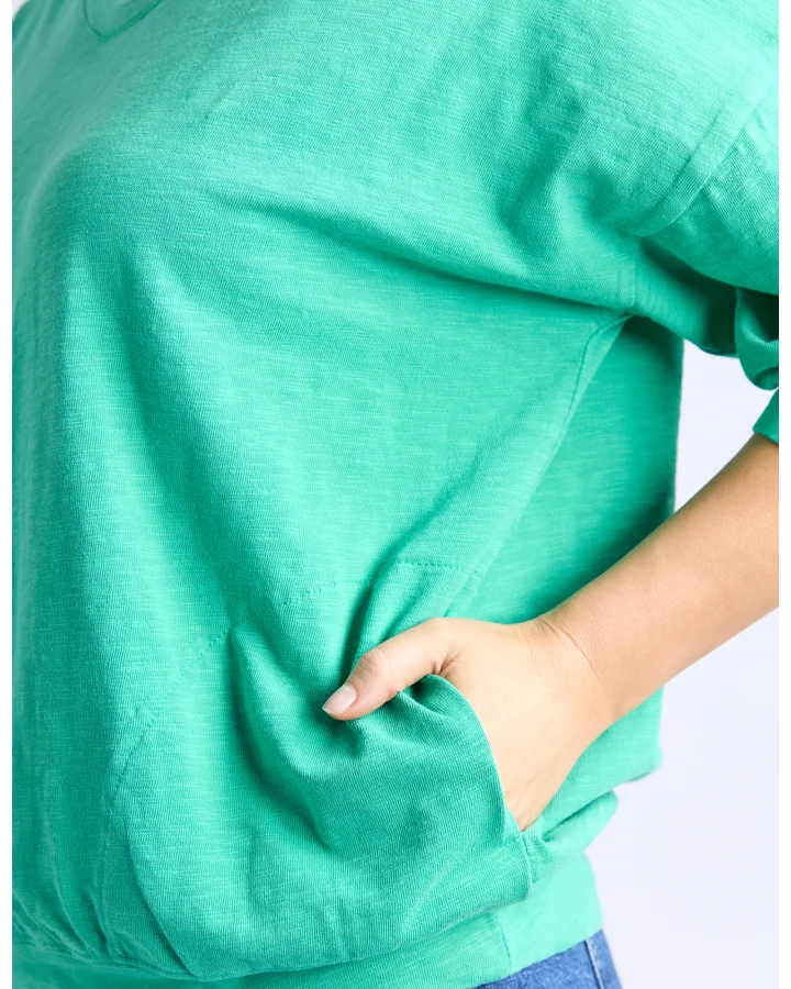 Maizie Sweat Vee Neck Gumdrop Green