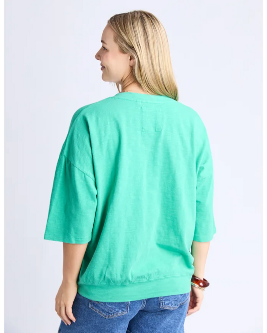 Maizie Sweat Vee Neck Gumdrop Green