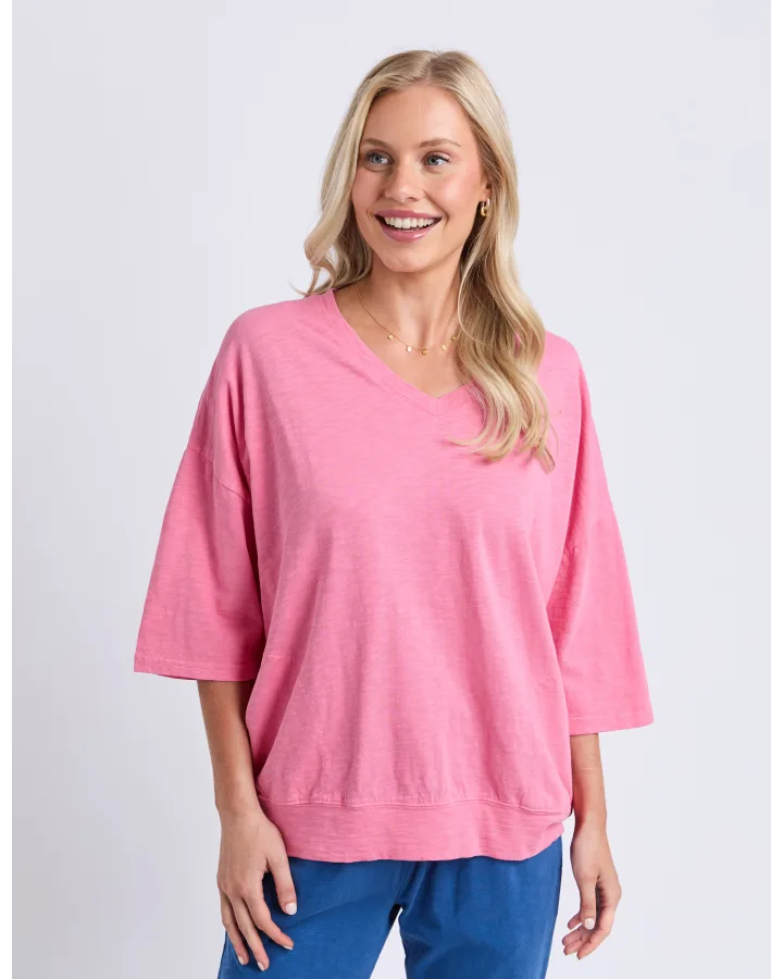 Maizie Vee Neck Pink Lemonade