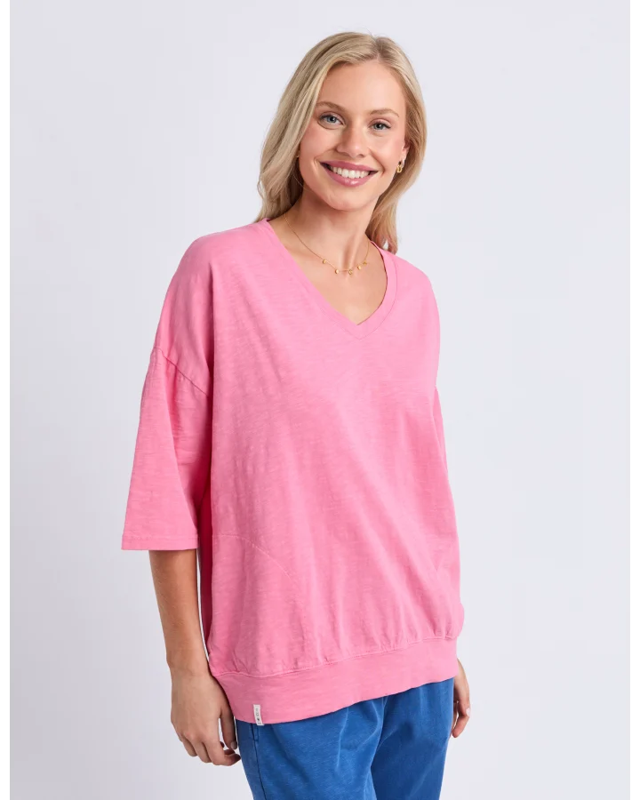 Maizie Vee Neck Pink Lemonade