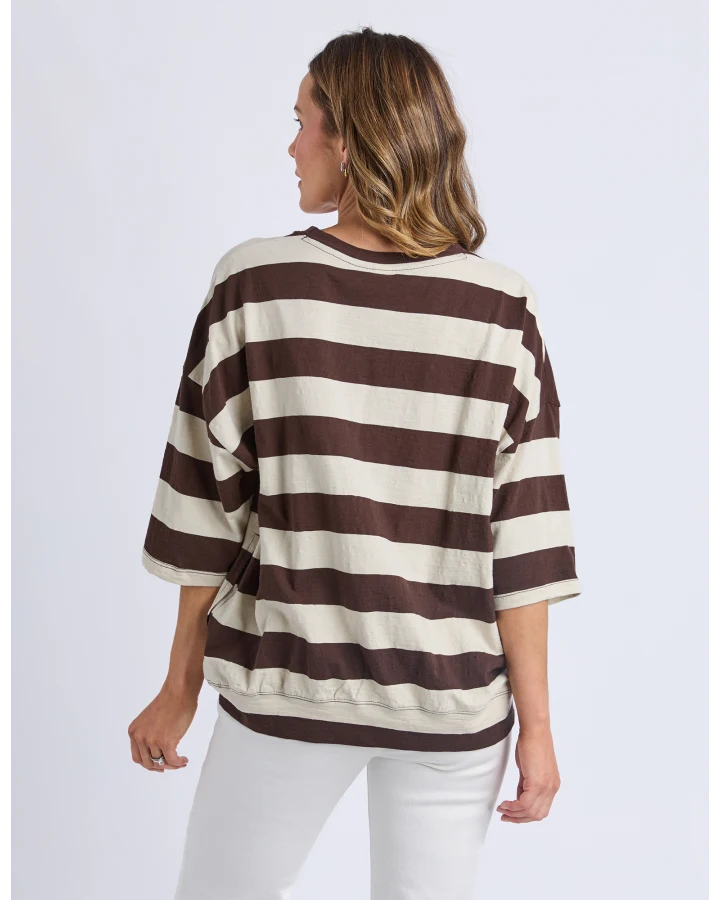 Maizie Stripe Sweat Coffee