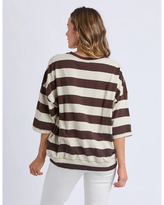 Maizie Stripe Sweat Coffee