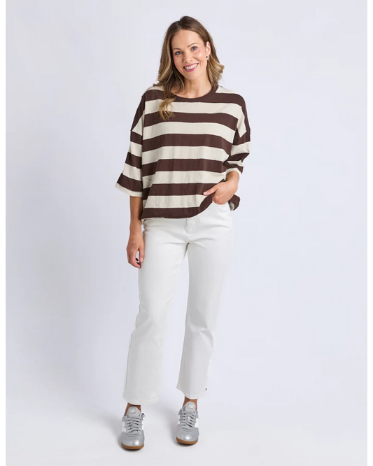 Maizie Stripe Sweat Coffee
