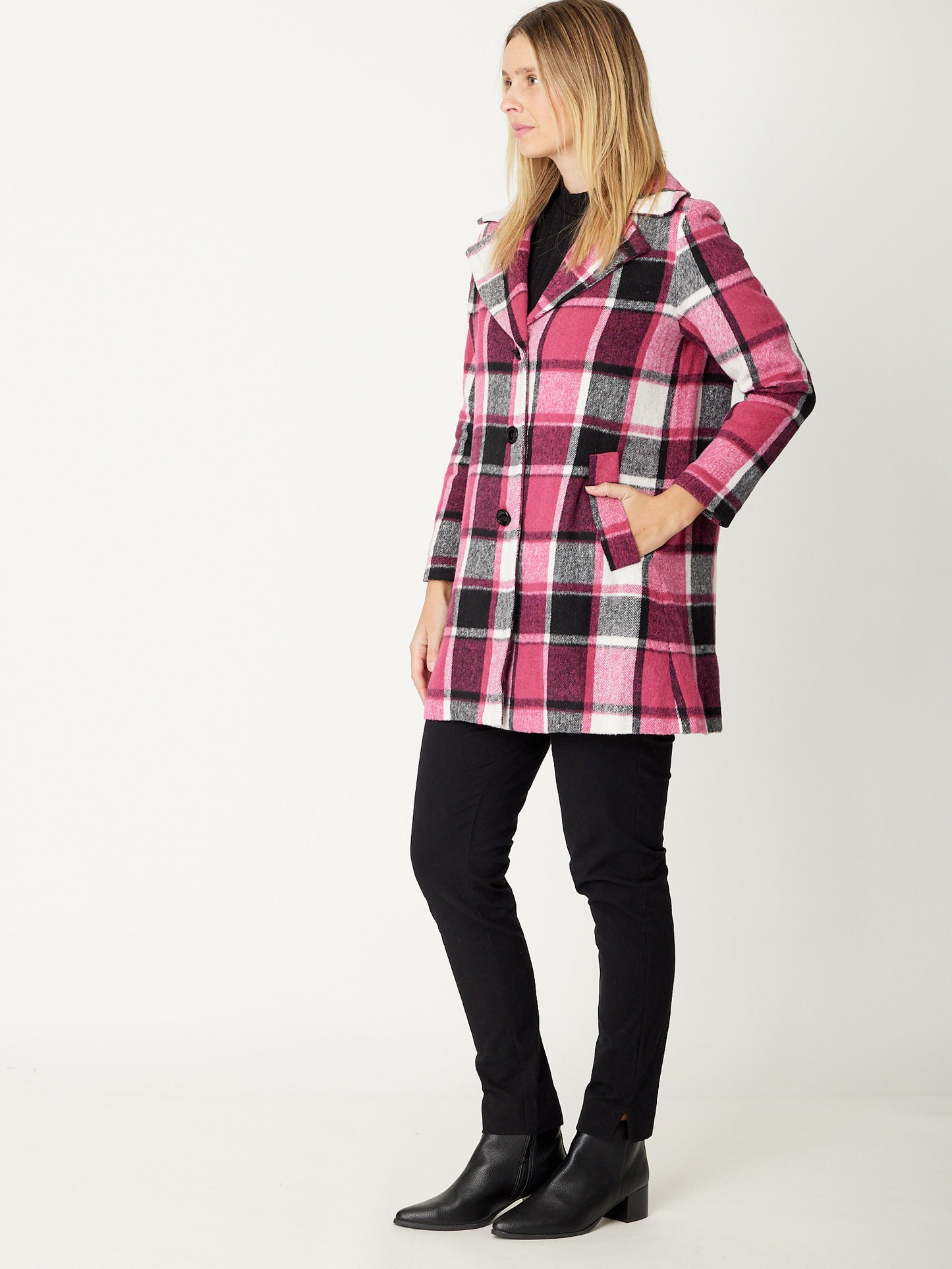 Pink Check Coat