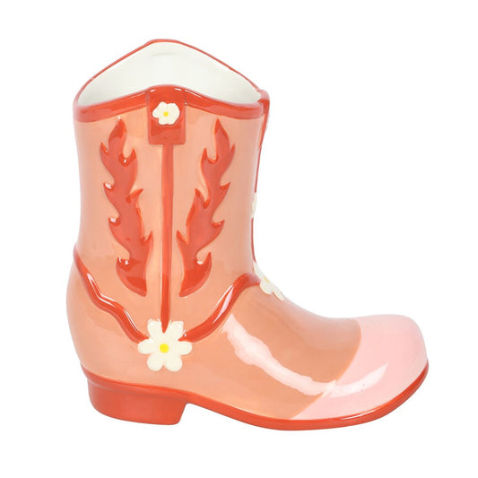 Cowboy Boot Vase