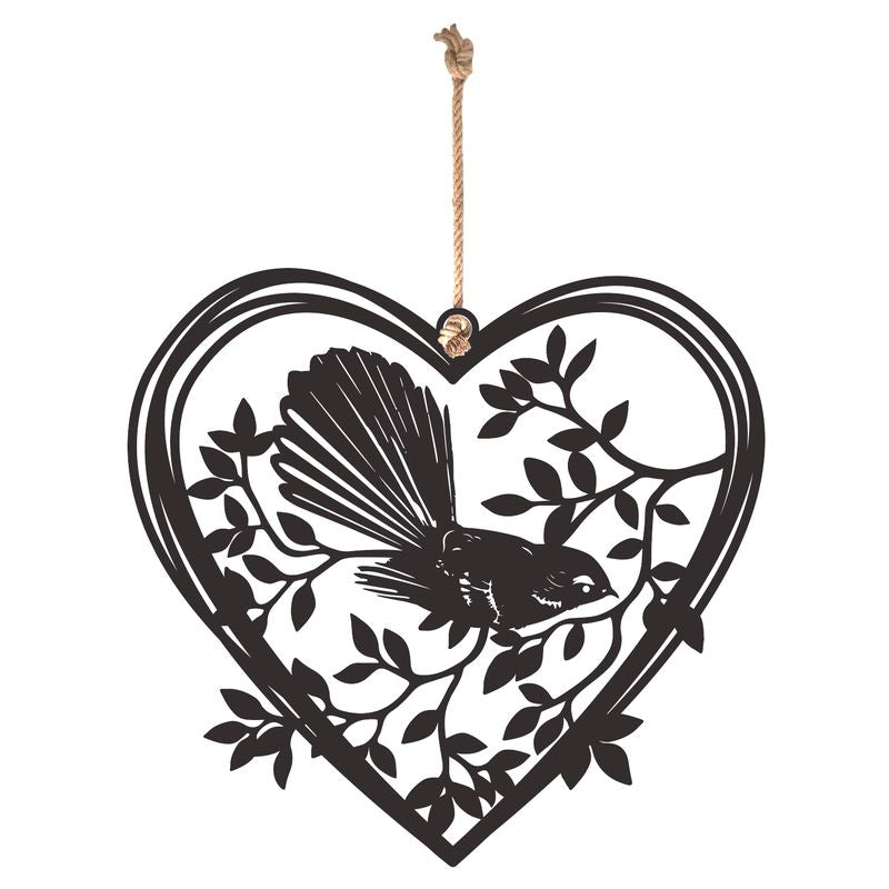 Native Bird Hanging Heart