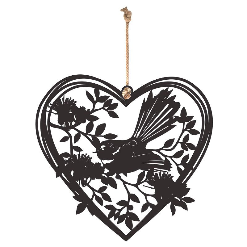 Native Bird Hanging Heart