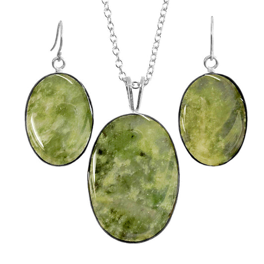 Oval Greenstone Set