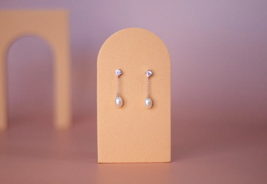 Olivia Pearl Drop Studs