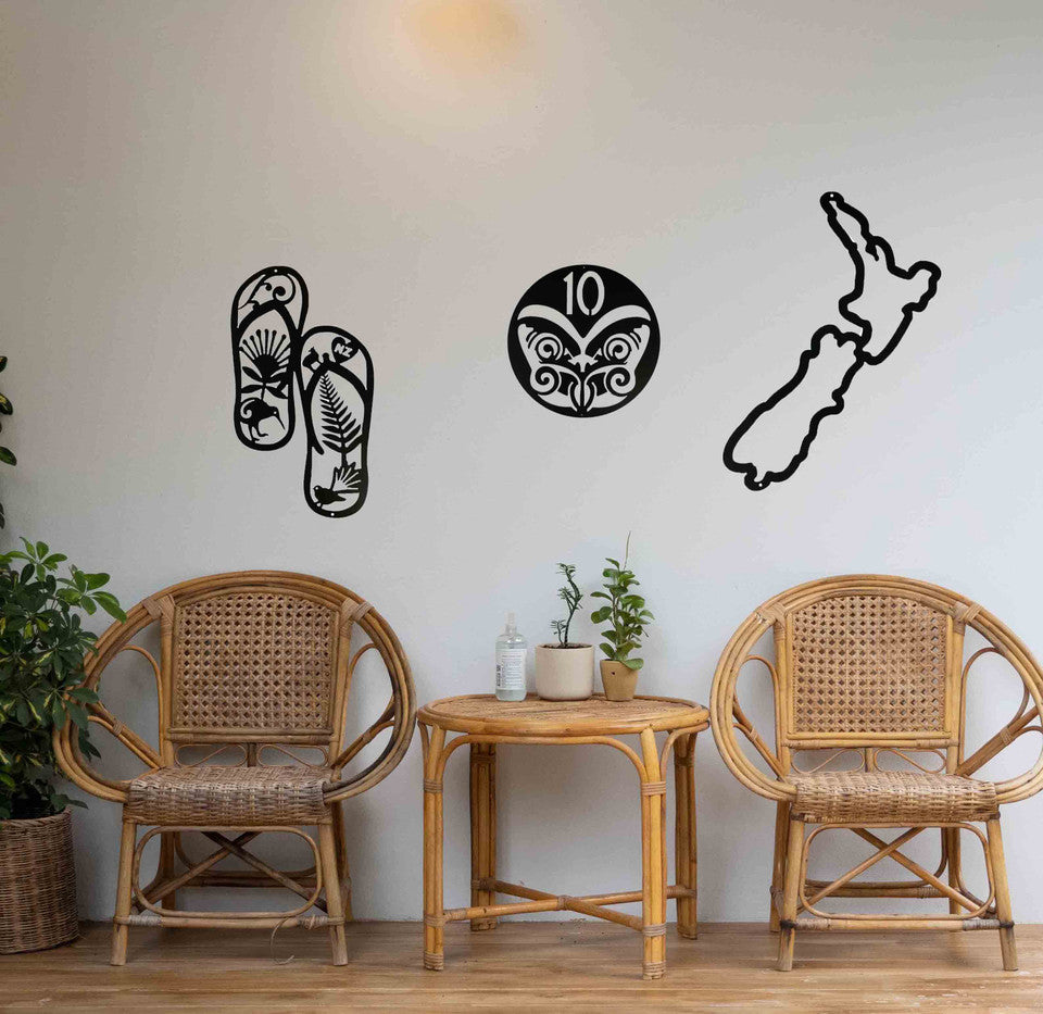 New Zealand Map Metal Art