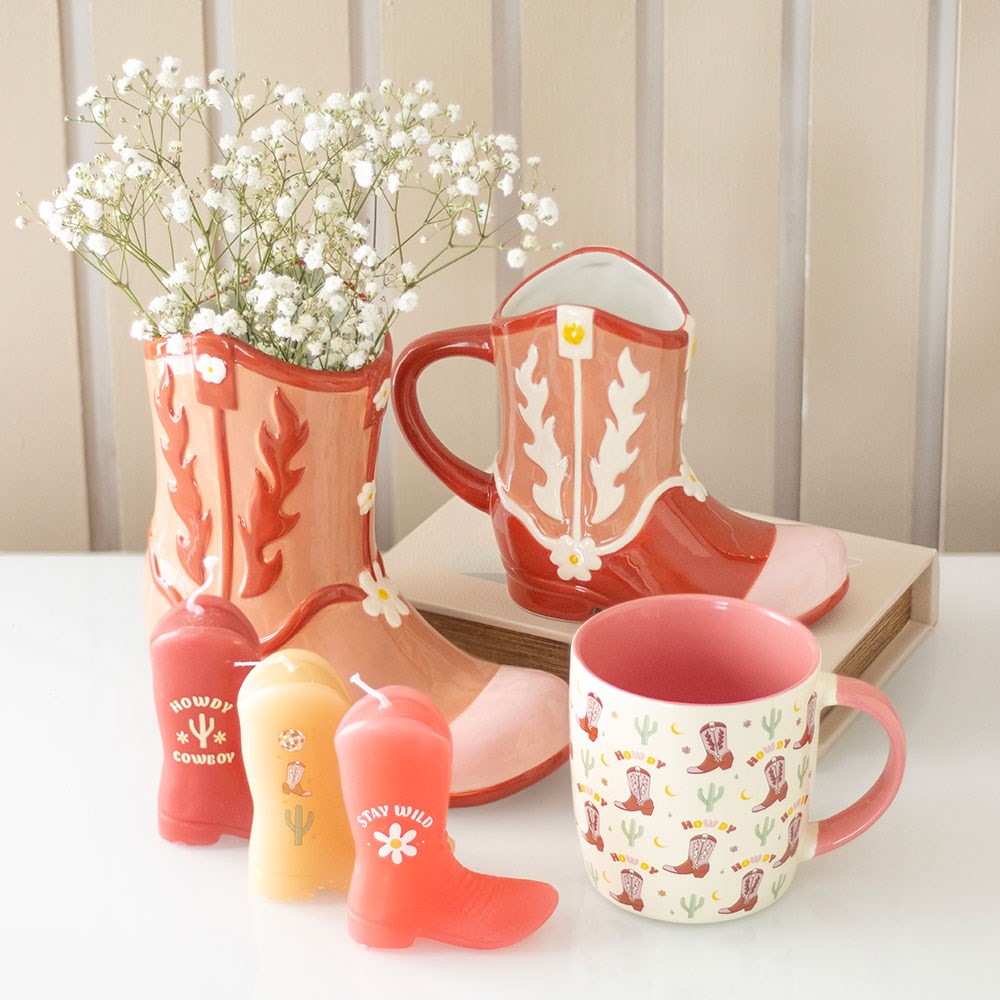 Cowboy Boot Vase