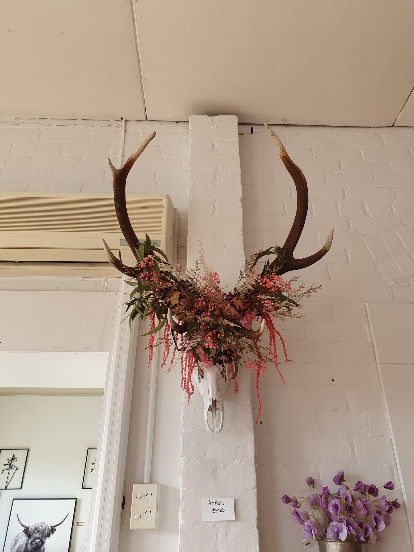 Antlers with Flowers