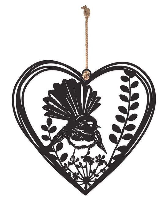 Native Bird Hanging Heart
